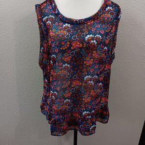 NWOT CABI Lined Floral Tank Top Size L